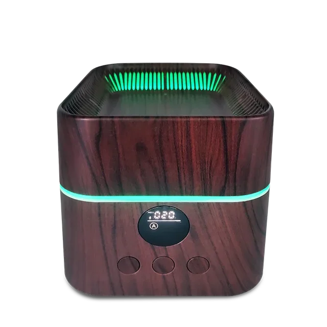 

z Hot seller wood grain ultrasonic air humidifier led mini humidifiers aroma diffuser for home