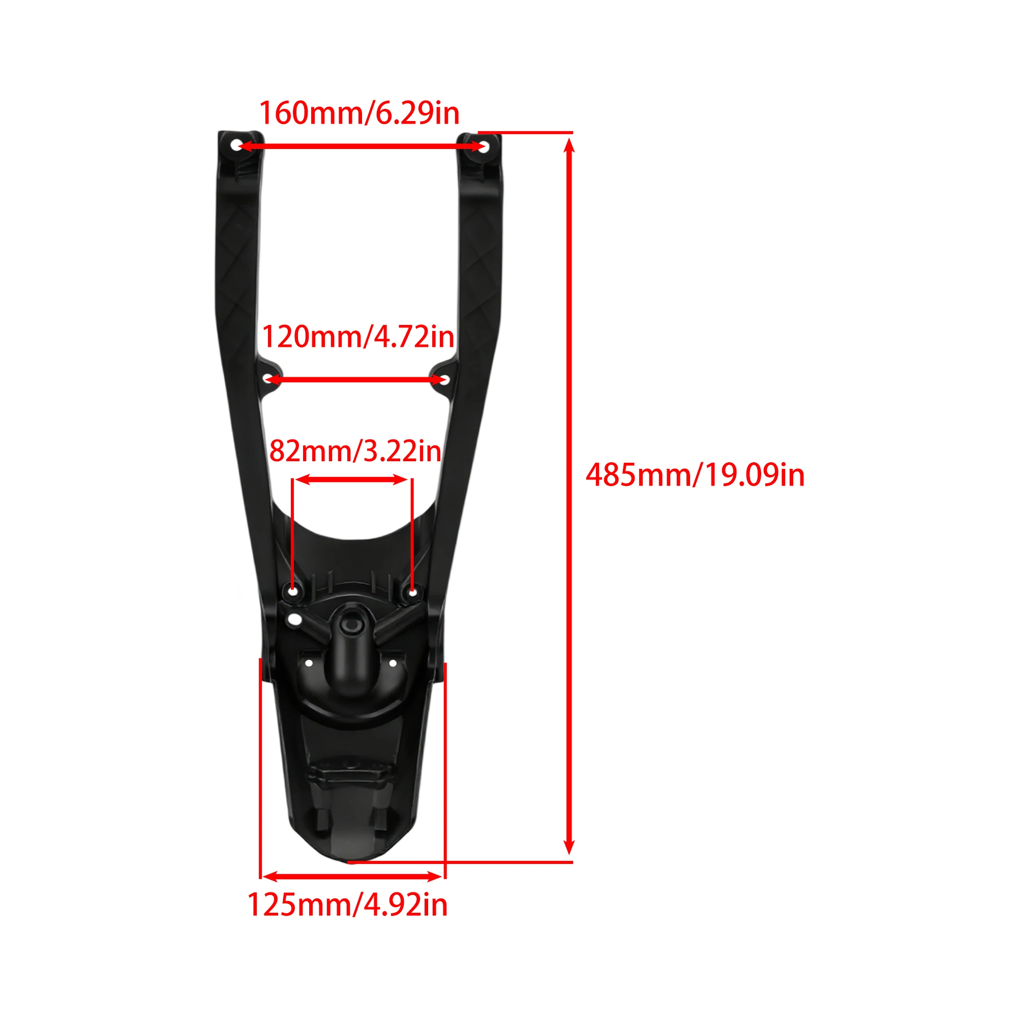 Motocross Rear Fender With Rear lamp hole For KTM SXF EXC XCW XCF 150 530 2020 2021 2022 Dirt Bike Modified Accessories view 2