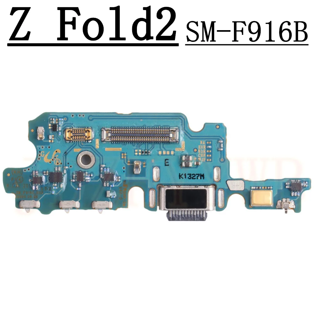 Charging Port Signal Board For Samsung Z Fold2 F916B F916N Volume Spin Axis LCD Motherboard Connector Flex Cable Z Fold 2 F916U