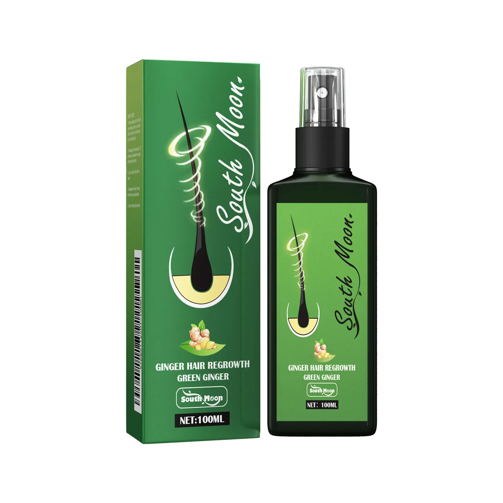 Ginger Hair Spray Promote Growth Anti Loss Improve Thin Dry Breakage Hair Nourish Root Scalp Damaged Treatment Hair Grow Spray
