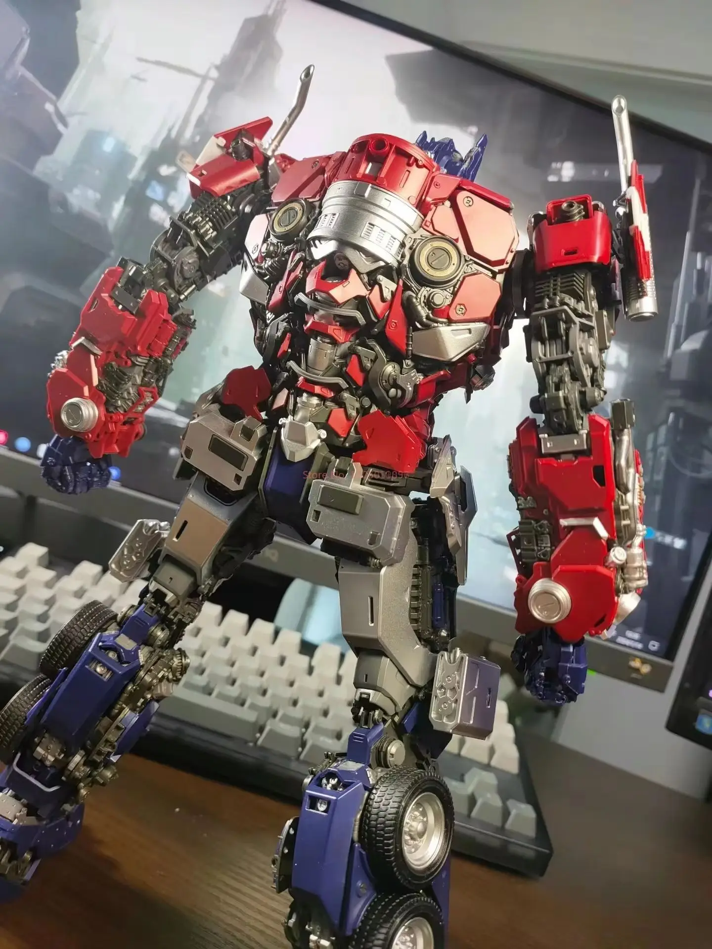 In Voorraad Yolopark Sansky Optimus Prime Legende Film Transformatie Geassembleerd Speelgoed Op Schokgolf Geassembleerd Actie Figuur Speelgoed