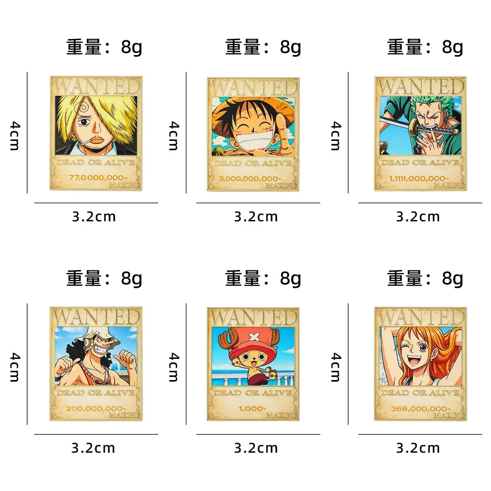 8-teiliges Anime Sunny & Going Merry Emaille-Pins-Set, Metall-Brosche, Abzeichen, Cartoon-Reversnadel für Kleidungszubehör – Detail 5