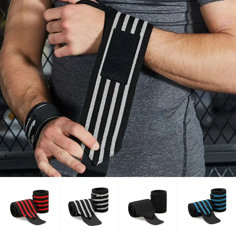 2 PCS Outdoor fitness Wristband Wrist Support Weight Lifting Gym Training Wrist Support Brace Straps Wraps Crossfit Powerlifting