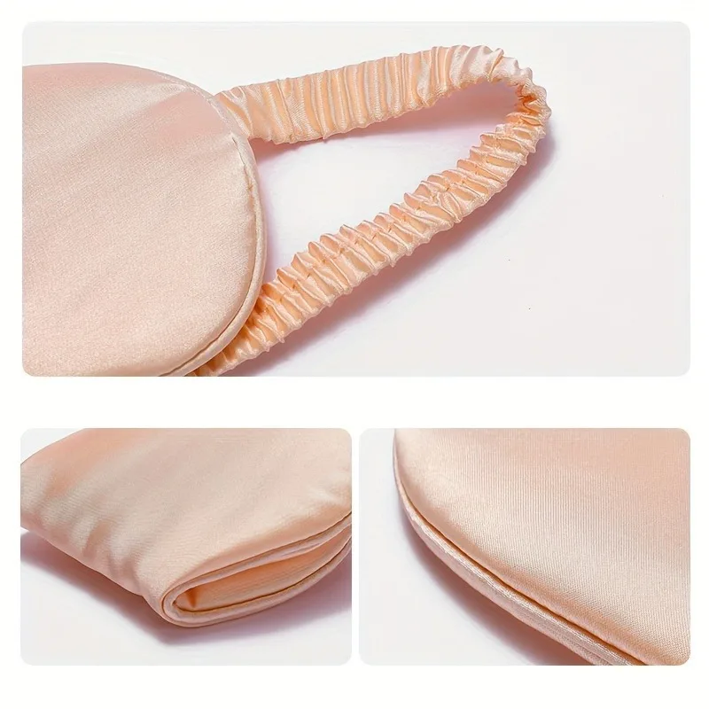 1pc Luxurious Silk-Feel Sleep Set - Ultra-Soft Eye Mask, Stylish Cloth Bag & Scrunchies for Travel or Home - Cozy, Eye Patch - view 5
