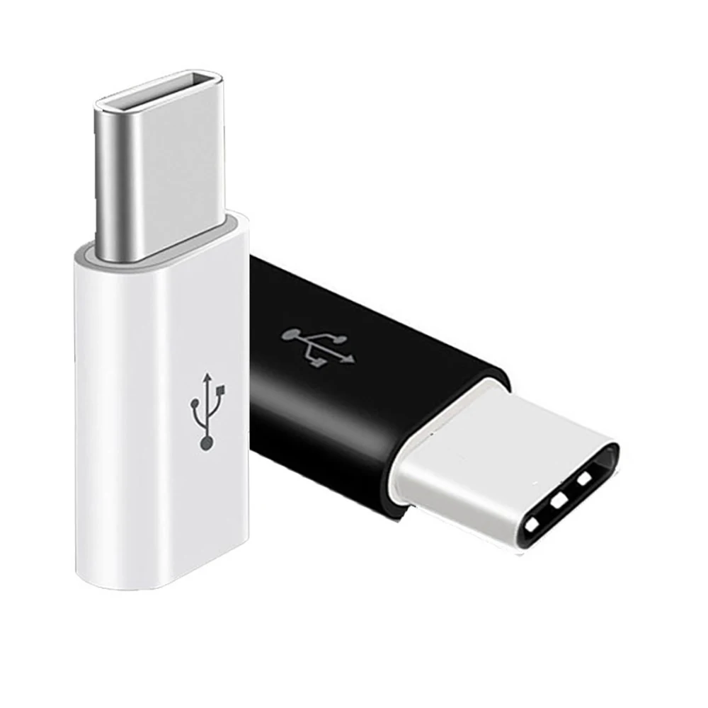 1PCS/5PCS Micro USB Female To Type C Male Adapter Mobile Phone Android Converter Micro-B To USB-C Data Cable Connector