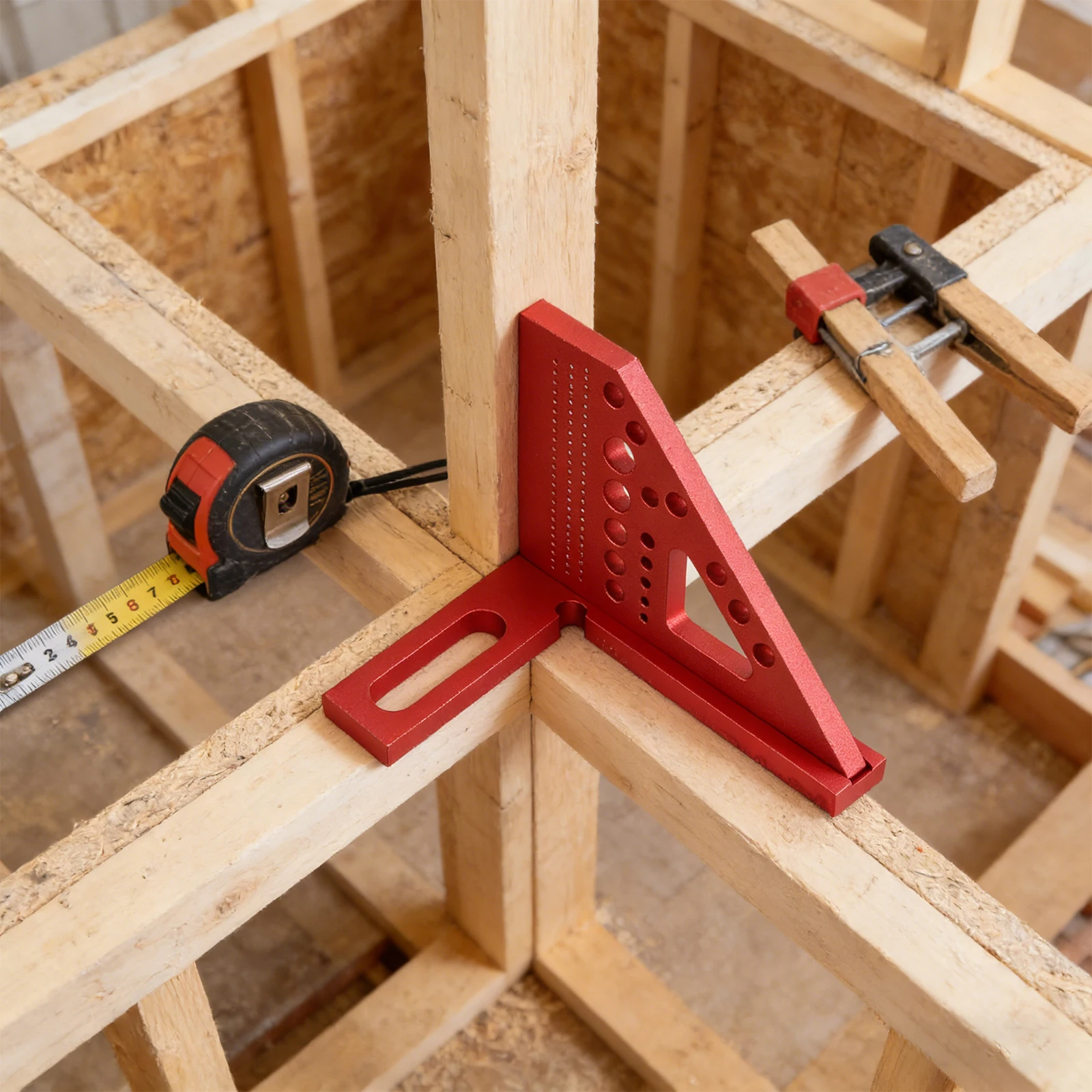 

Woodworking Square Protractor 45/90 Degree Aluminum Alloy Square Triangle Ruler for Carpenters DIY Enthusiast and Engineer