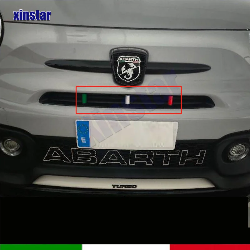 Car Front Bumper Vinyl Sticker Decal Stripes For Fiat 500 Abarth Sport 595 695 Auto Accessories