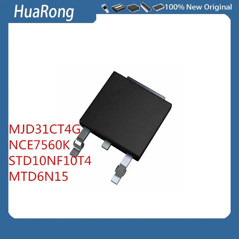 50PCS/LOT   MJD31CT4G   MJD31CG   J31CG   MJD31  NCE7560K  STD10NF10T4   SILKSCREEN   D10NF10 T6N15G   MTD6N15   T6N15  TO-252-2