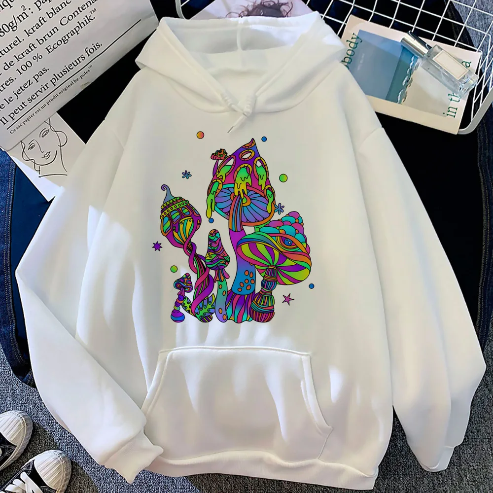 Psychedelic Alien hoodie pattern elegant comfortable soft fabric harajuku anime women pullover tracksuits printed design