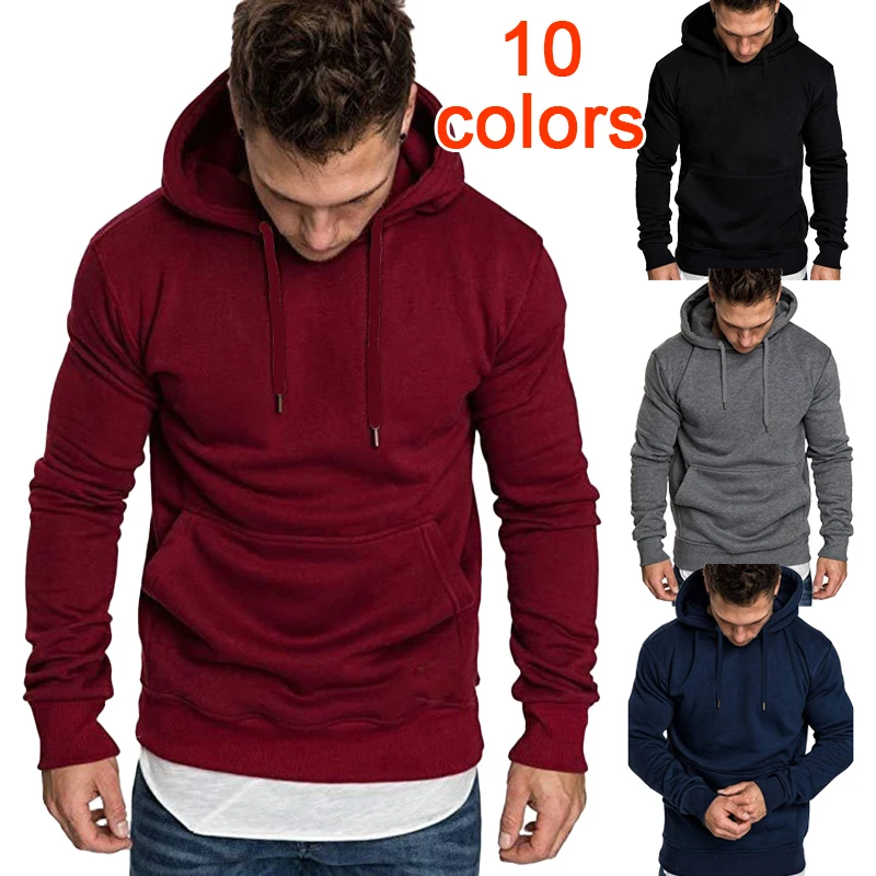 

Fashion New Men's Skateboard Solid Color Hoodie Men's Hip Hop Pullover Hoodie Sweatwear Top Jogging Hoodie