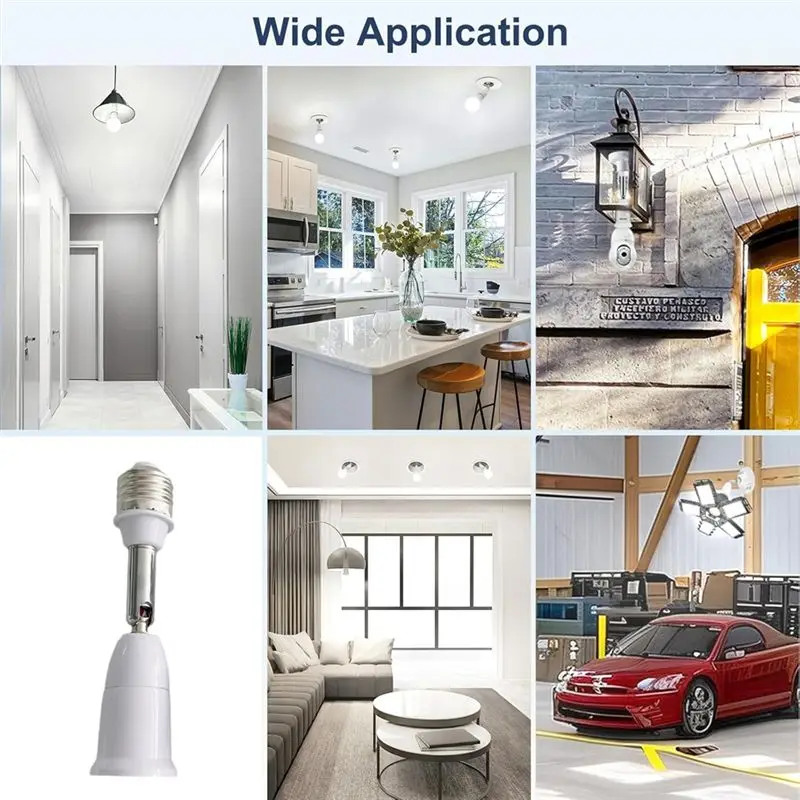 LICE-E27 To E27 Flexible Extend Extension Base LED Light Lamp Adapter Converter LED Light Socket Extender