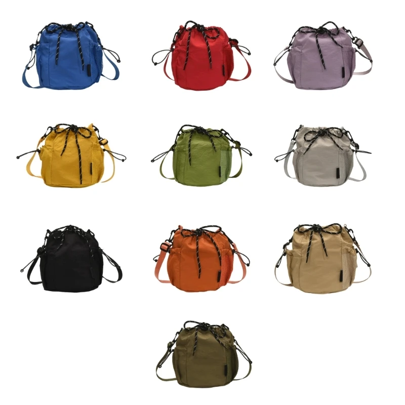 X7XC Fashionable Women's Bucket Bag Large Capacity Nylon Shoulder Bags Handbag For Office Shopping Or Casual Travel