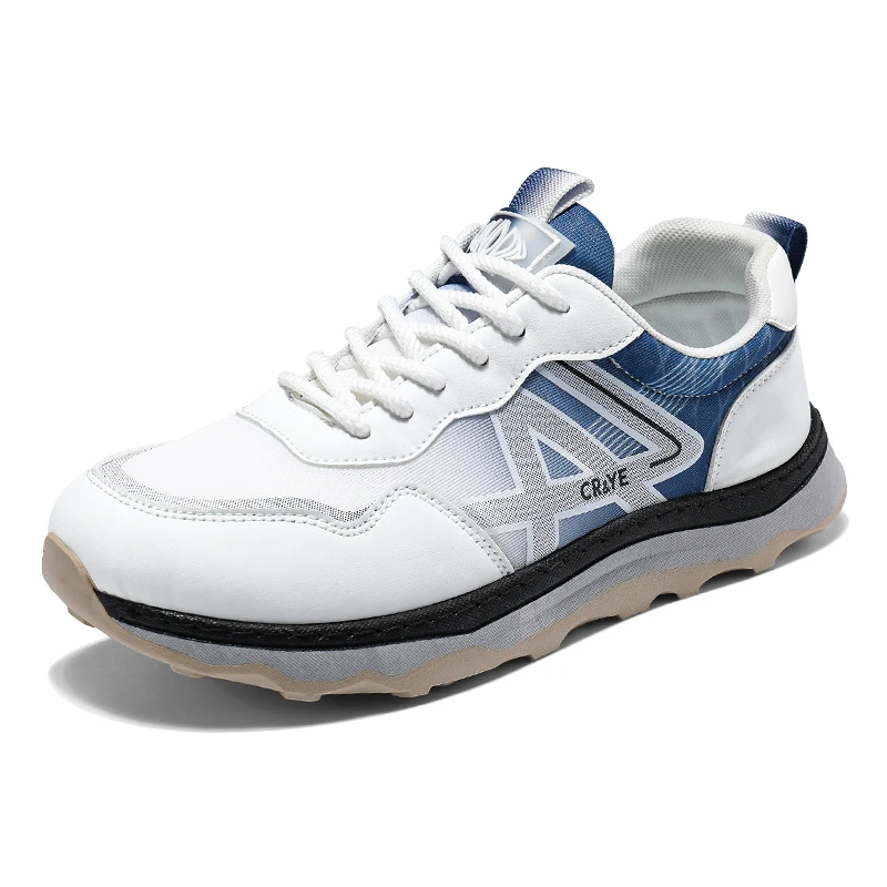 

Men Women Outdoor Golf Shoes Comfortable Leather Sneakers Blue Black Professional Flat Walking Golf Shoes