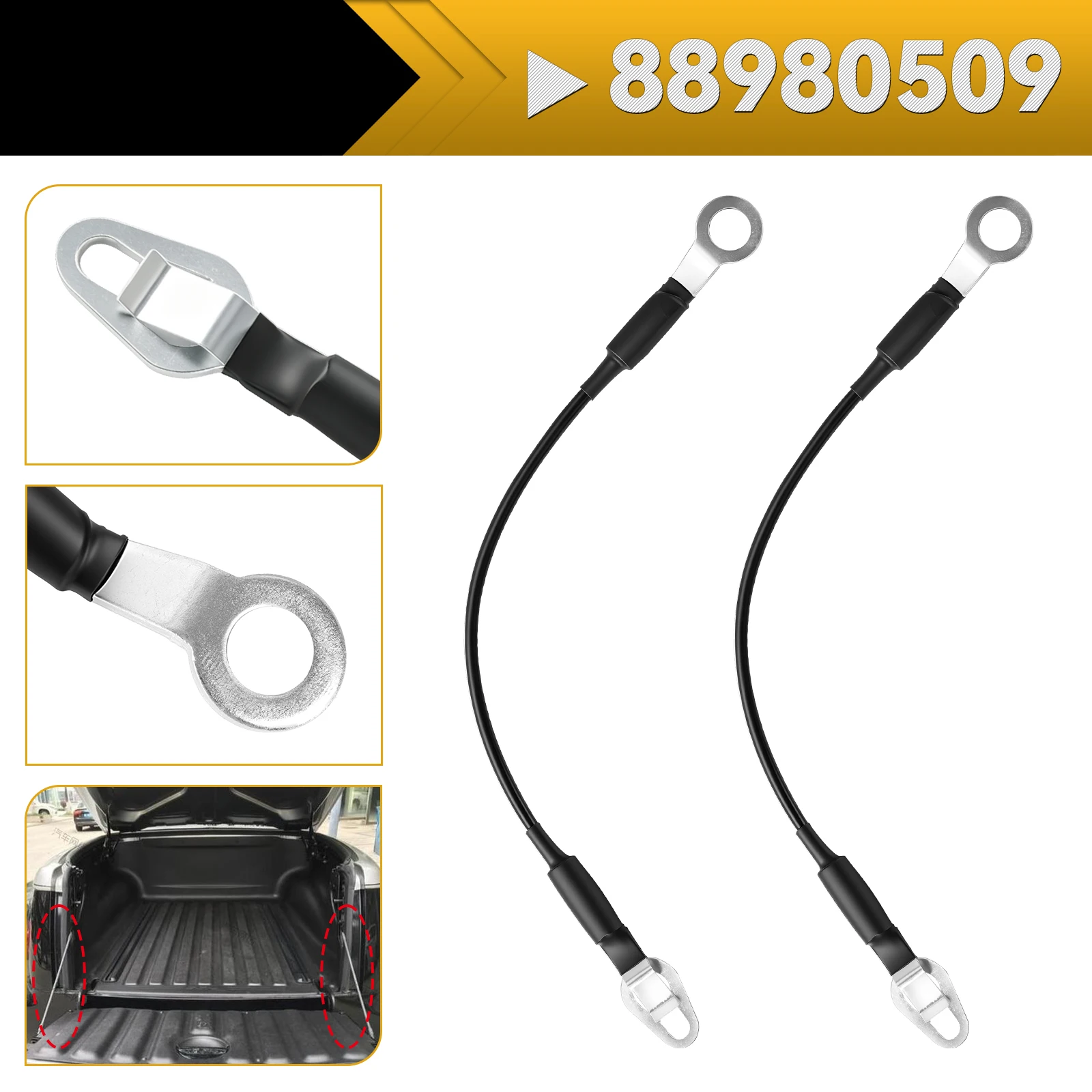Juego de 2 Cables de Soporte para Puerta Trasera de Camioneta Chevy Silverado GMC Sierra Classic 1500 2500 3500, Accesorios para Camioneta 99-06 88980509