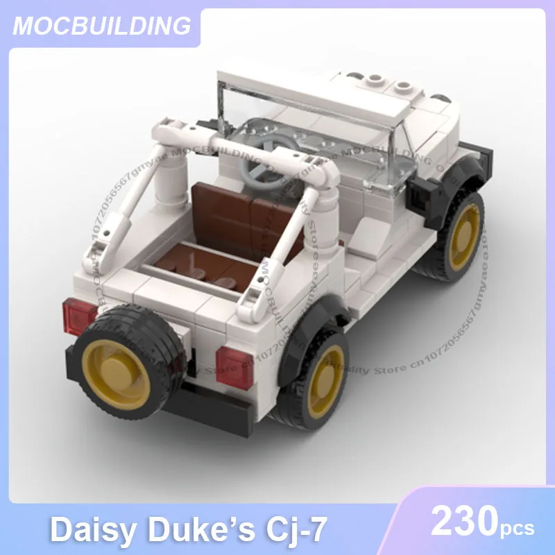 تحديث ديزي Duke's Cj-7 نموذج MOC اللبنات لتقوم بها بنفسك تجميع الطوب جمع عرض ألعاب نقل السيارات الهدايا 230 قطعة