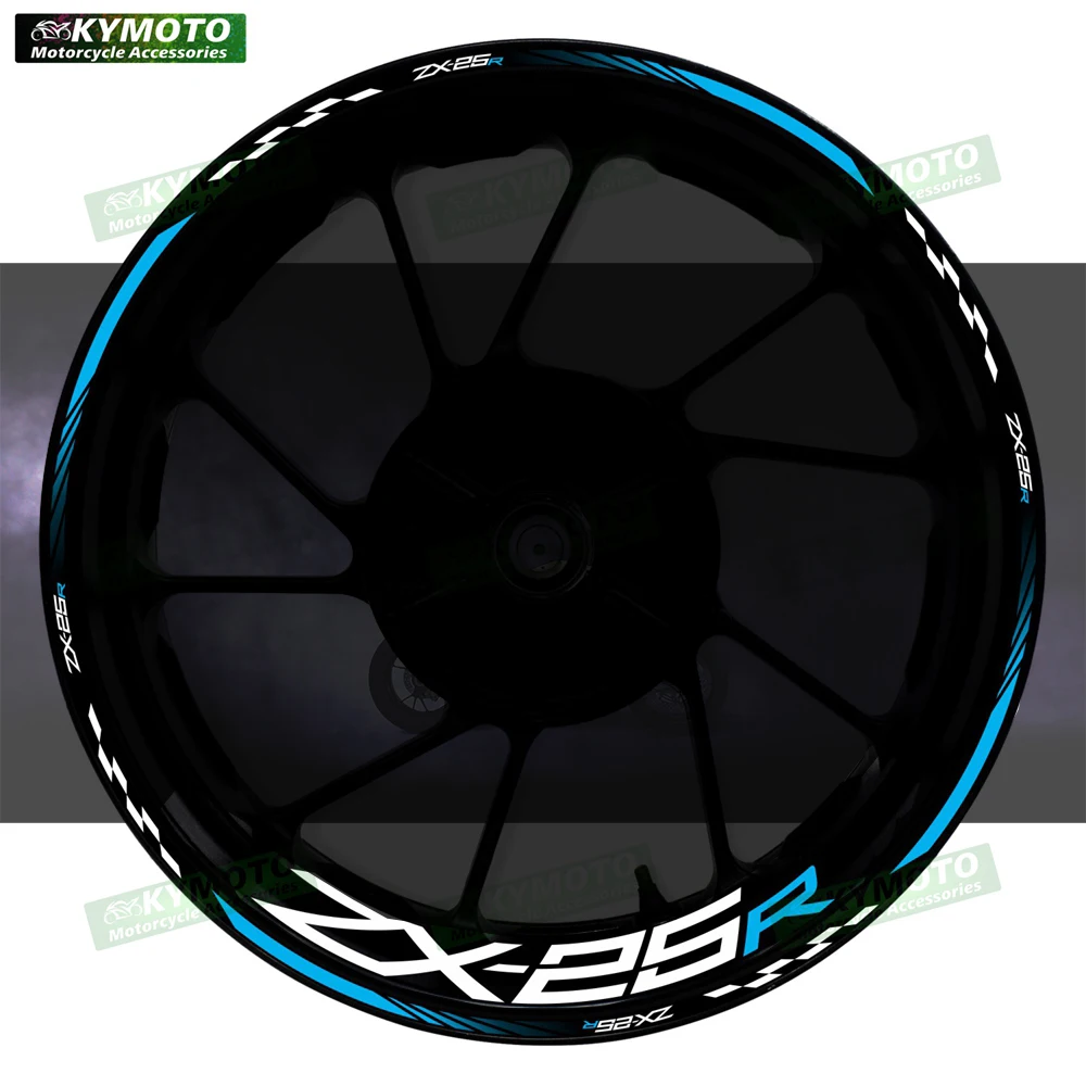 

For ZX-25R ZX25R motorcycle accessories 17 inch front and rear wheel decals hub modified reflective fairing rim stripe stickers