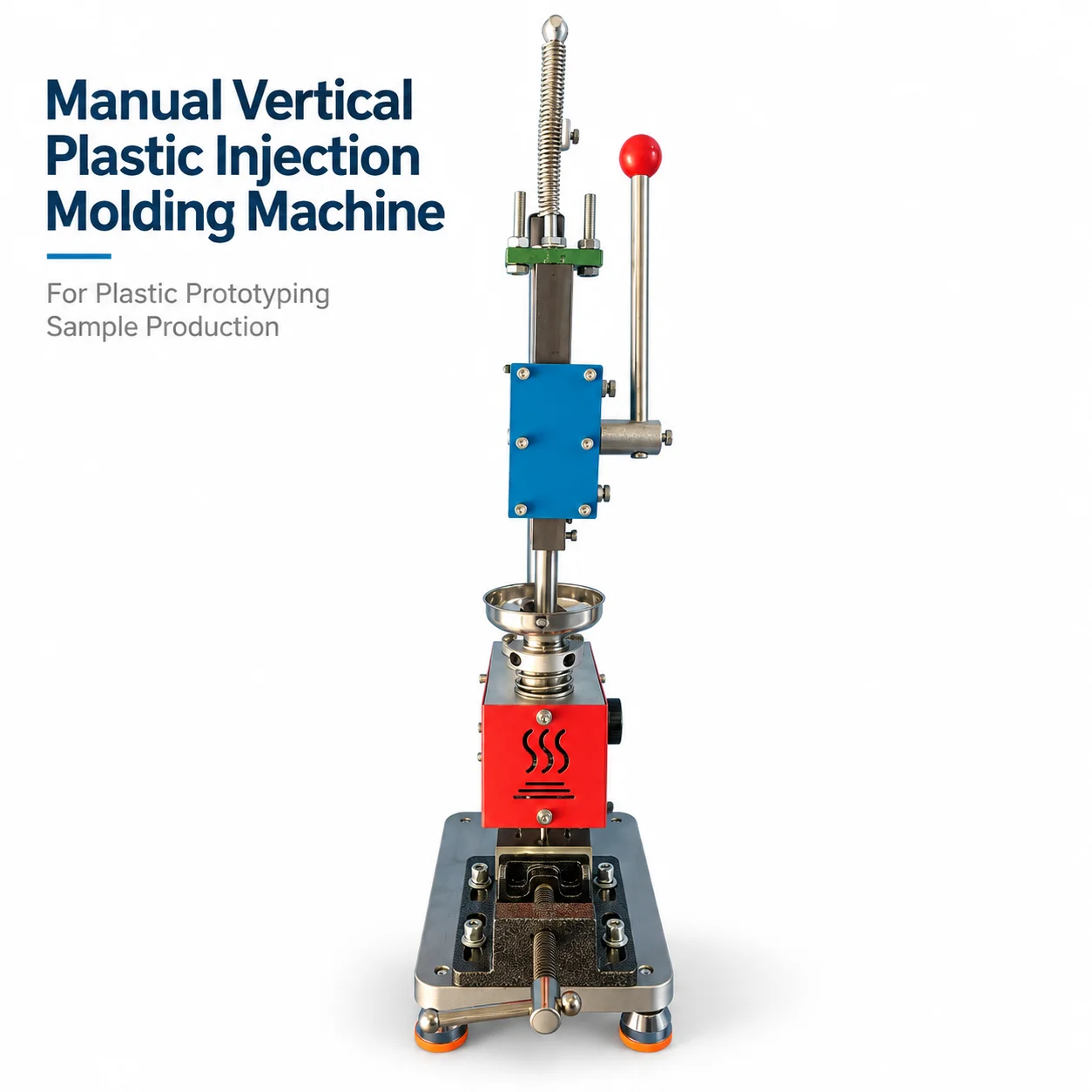 AOLIVIYA Mini Manual Vertical Plastic Injection Molding Machine 220V 400W Desktop Benchtop Molder For Lab Prototype Samples