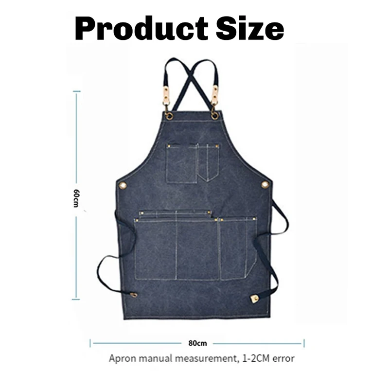 Delantal de jardinería de lona con bolsillos Delantal de taller de jardín para hombres y mujeres