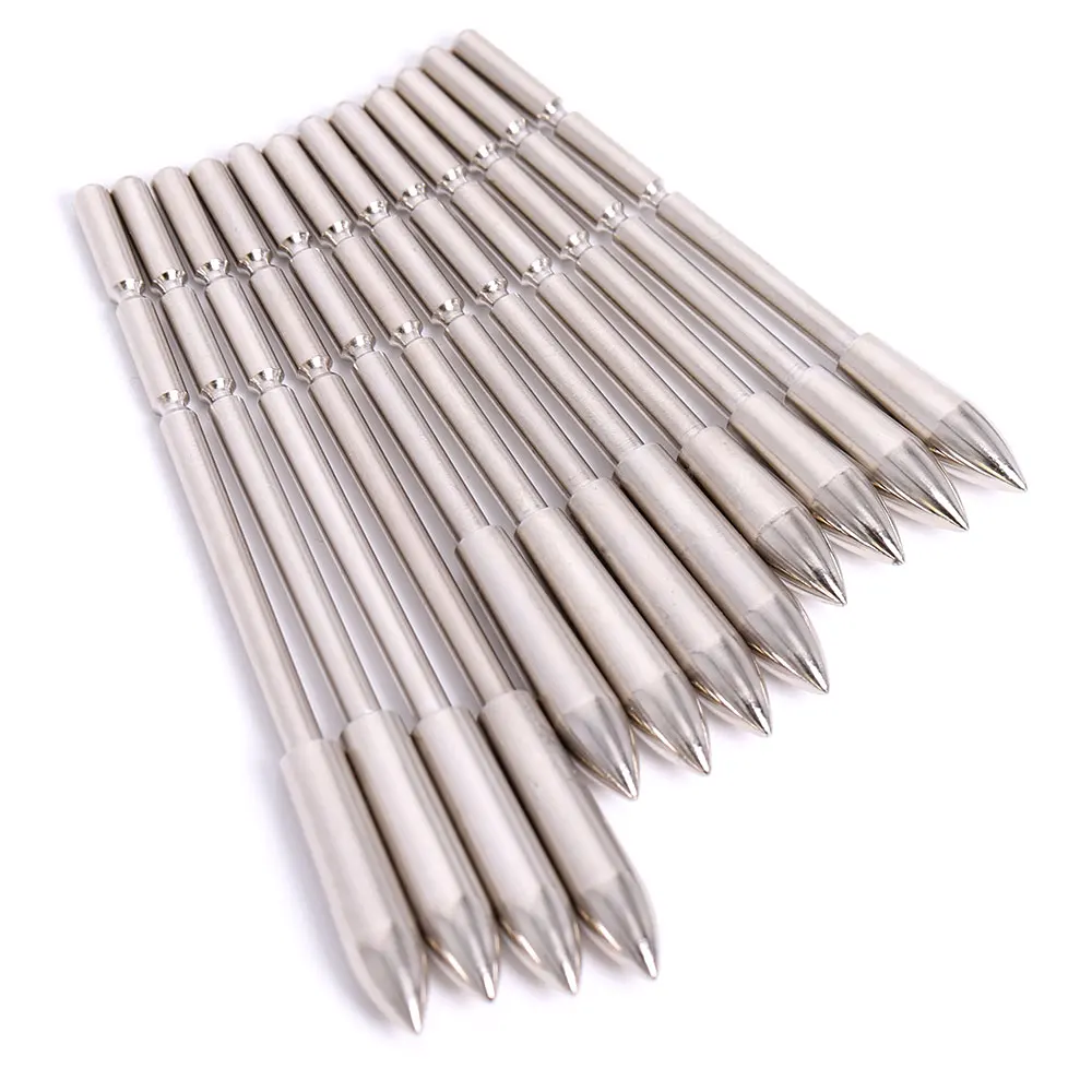 3pcs  ID 3.2mm  Stainless Steel Insert Arrow Point  80-120 Grains for Archery DIY Arrow Head