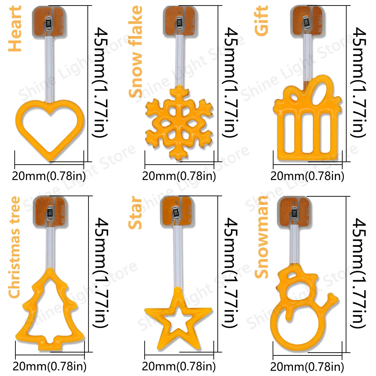 3pcs 3V 크리 에이 티브 필 라멘 하트 크리스마스 트리 눈사람 스타 눈송이 모양 LED 전구 장식 휴일 웨딩 레스토랑