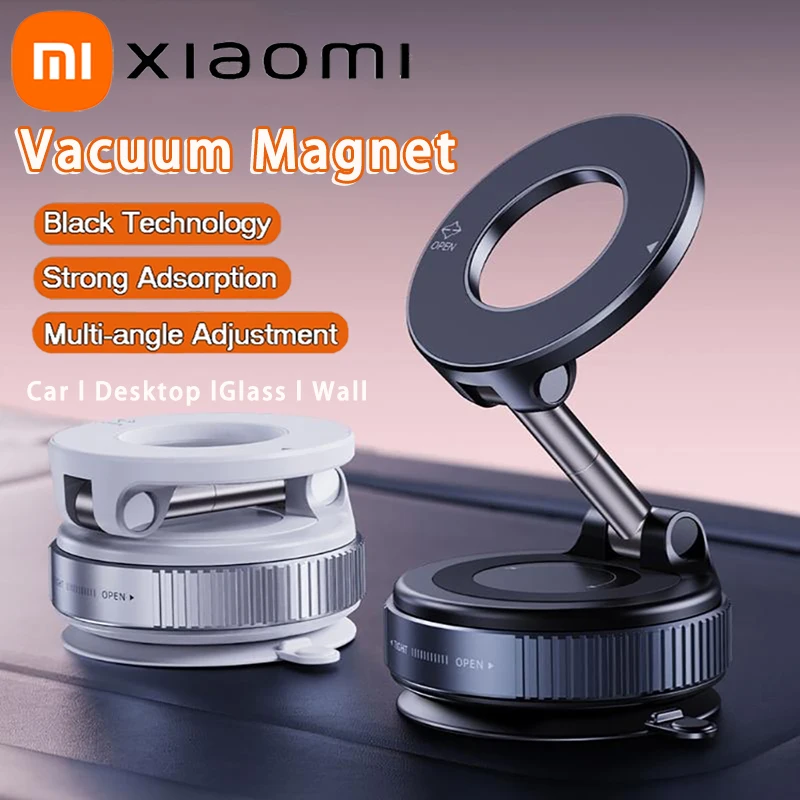 Xiaomi فراغ المغناطيس حامل جوّال بلاستيكي متعدد زوايا تعديل قوي المغناطيسي تمتص تصميم حامل سيارة قابل للطي لحامل الملاحة
