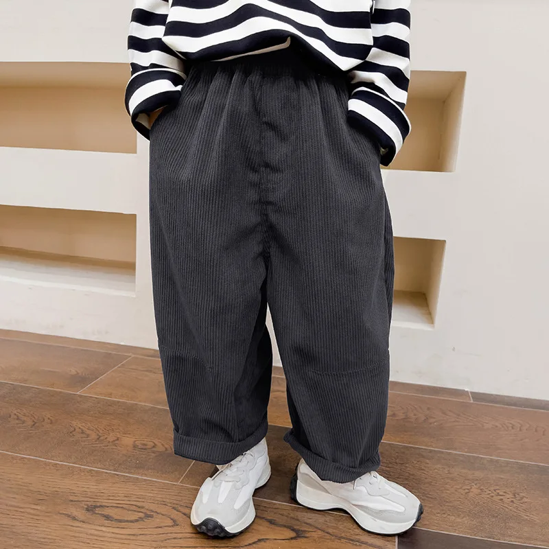 Pantaloni per bambini abbigliamento per bambini pantaloni di velluto a coste per ragazzo autunno pantaloni Casual larghi per bambini pantaloni