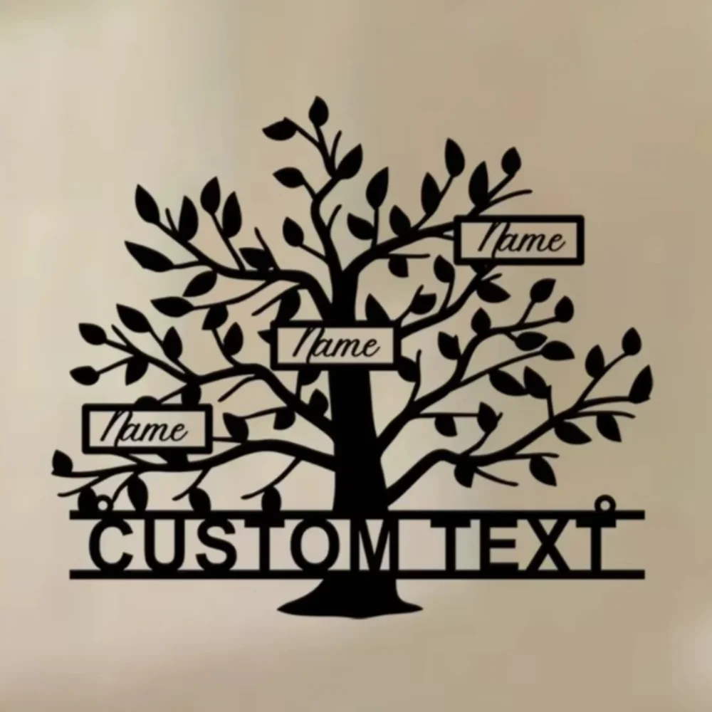

Custom Metal Wall Art Masterpiece Tree of Life Sign Personalize with Family Last Name,Perfect for Front Door & Special Occasions