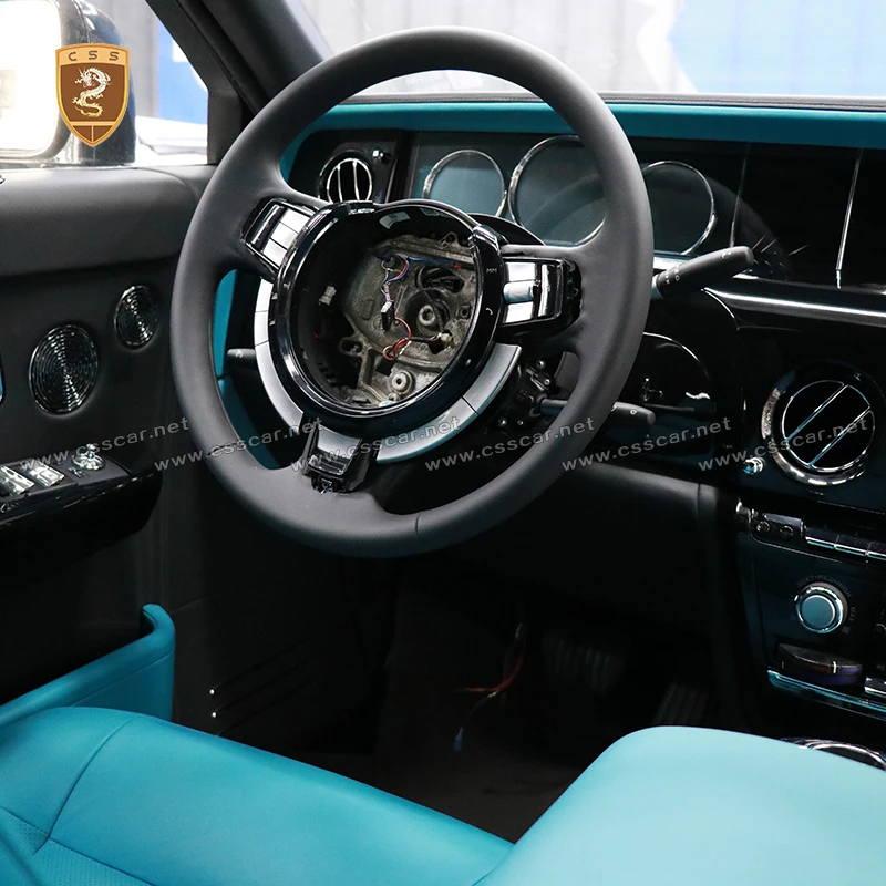For Rolls-Royce Phantom 6/7 Generation Old to New 8 Generation 2020 Car Interior Door Leather Material Steering Wheel Bodykits