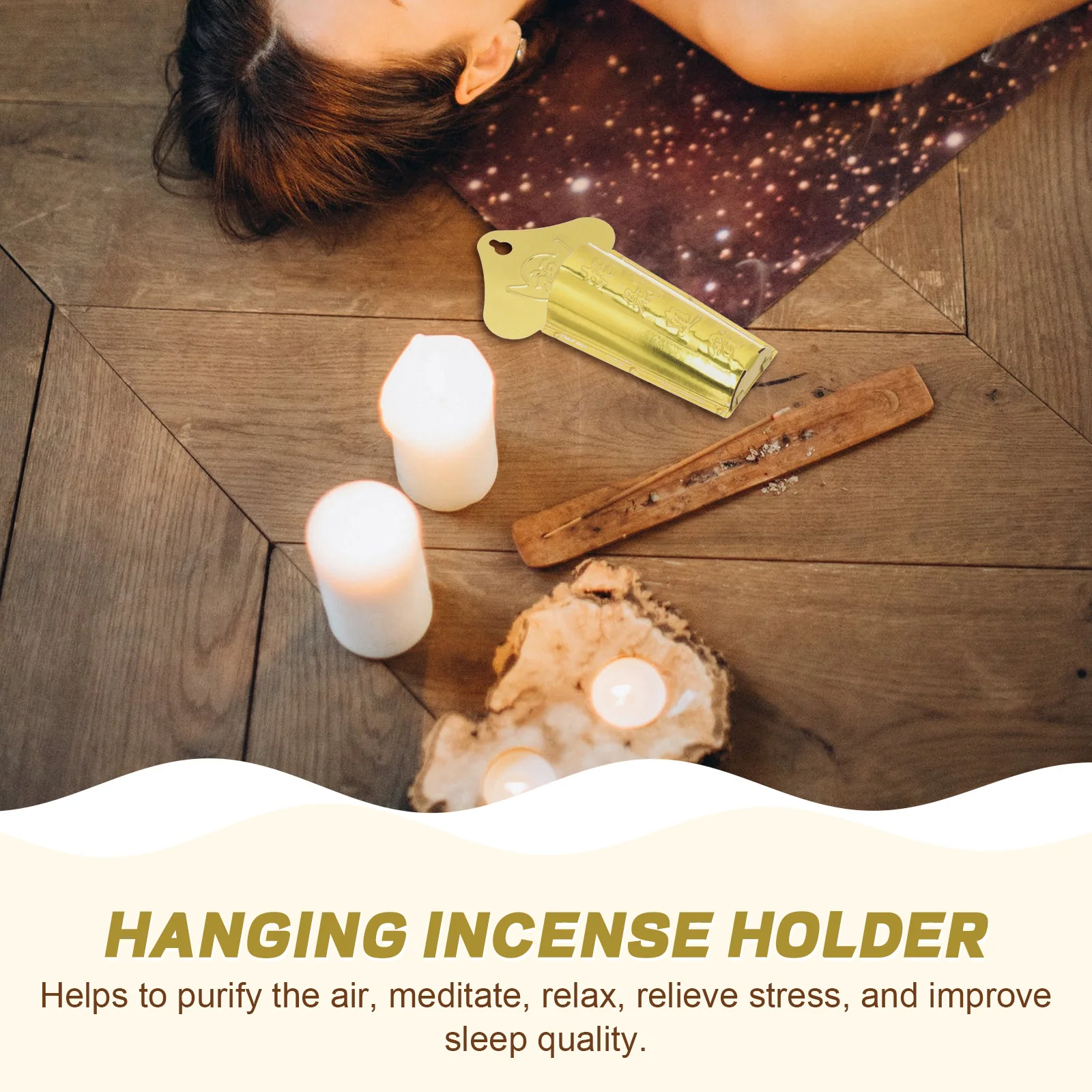 مبخرة معلقة على الحائط، مبخرة جدارية صغيرة على شكل حديد، لتنقية التأمل #6