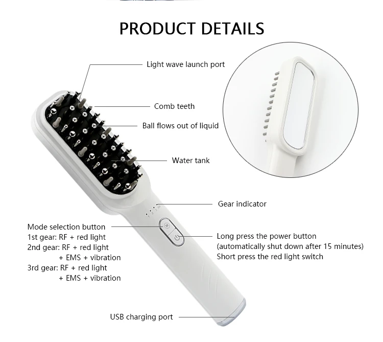 

HGC005 Light Therapy Comb Hair Care Brush