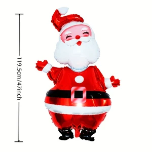 Grande balão de alumínio da folha do Papai Noel, Fontes decorativas do partido do Natal, 119cm, 1PC 6 principais vendas enfeite de natal globo - №1