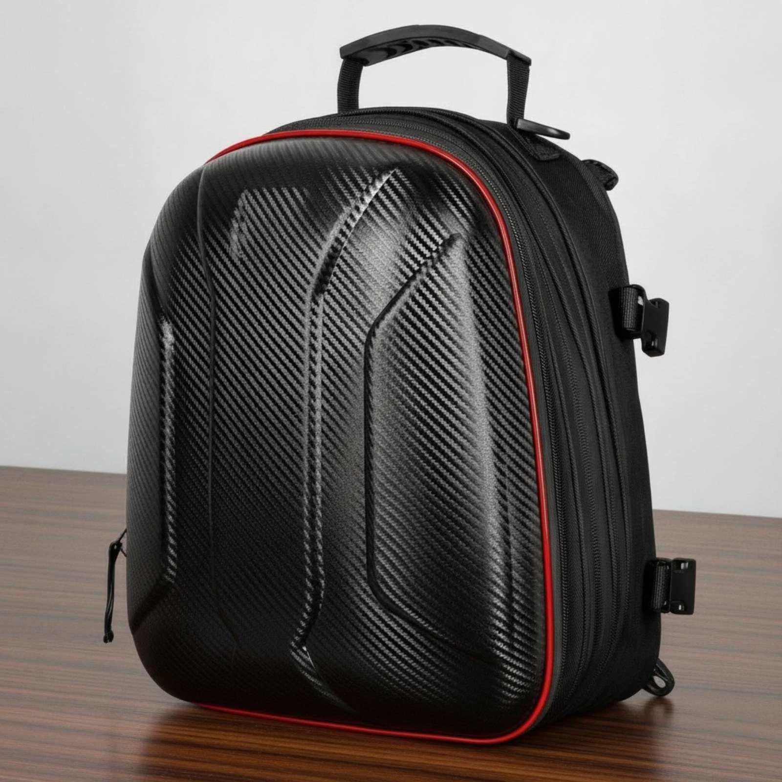 Expandable Motorcycle Tail Bag with Rain Cover Dual Use Motorcycle Rear-Seat Bag Spacious Stable for Touring Riders