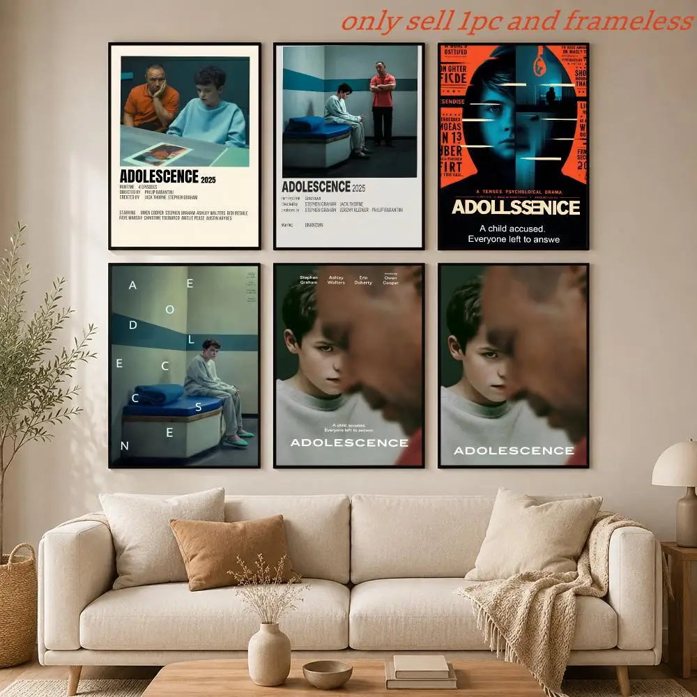 Hot TV Mini-series A-Adolescence Poster HD Anime Hot Theme Singer/OST/Movie-Waterproof Self-Stick Home Decor