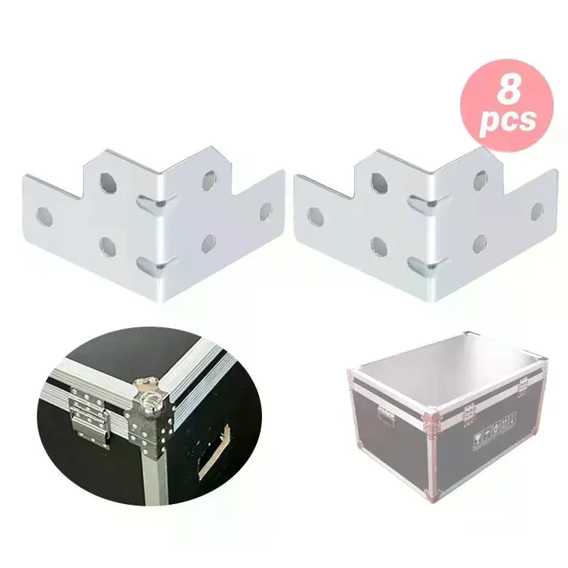 4/8Pcs Angle Code Flight Case L Brace Tour Case Side Corner Protector 6 Hole Right Angle Code Angle Fixed Brackets