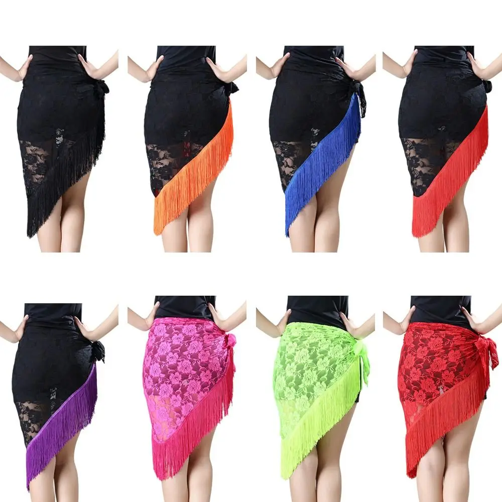 Modny szal biodrowy do tańca brzucha z frędzlami, czarna koronka, róża, łańcuszek na talię, spódnica w stylu bohemy dla tancerki, kostiumy na występy.