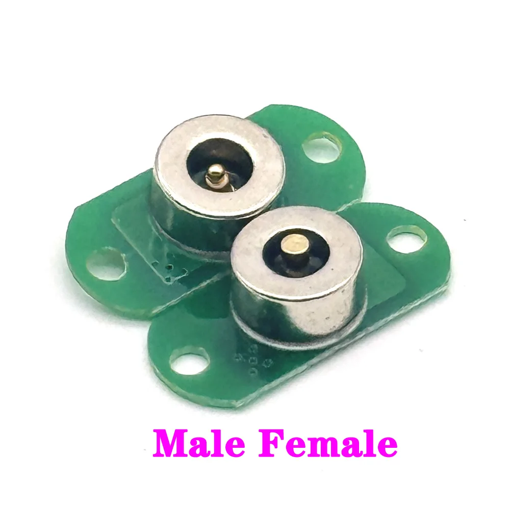 1Sets 1 Stuks Met Installatie Gaten Waterdichte Magnetische Pogo Pin Connector 3a Mannelijke Vrouwelijke Veerbelaste Dc Stopcontact