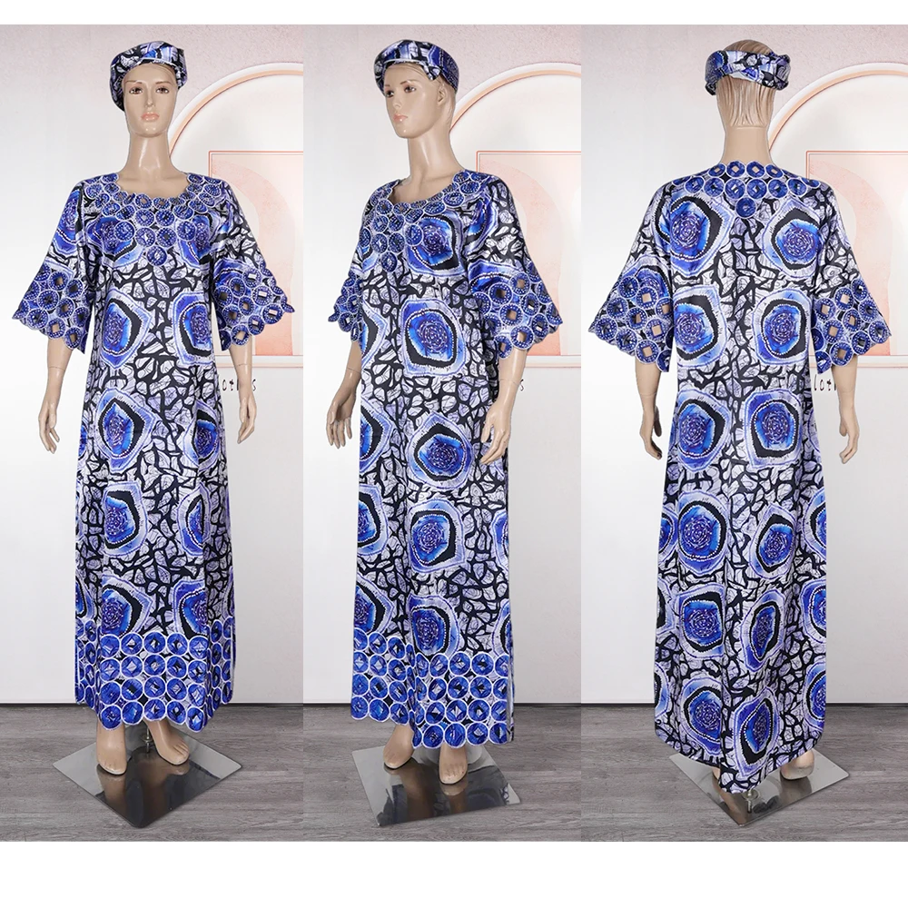 African Dresses for Women Traditional Africa Clothing Dashiki Ankara Outfits Gown Abayas Robe Muslim Kaftan Maxi Long Dress 2024