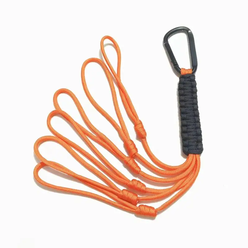 Paracord Portachiavi Cordino Fibbia Girevole Coltello Corda Cavo per paracadute Sopravvivenza all'aperto Zaino Portachiavi Collo Appeso Corda Strumento