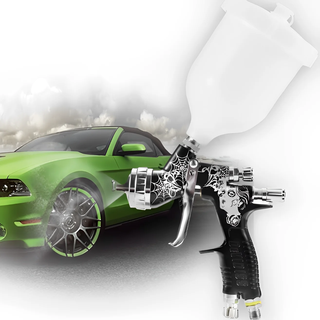 Lite Golden 1.3mm Nozzle Spray Gun Original 600cc Paint Gun - view 5
