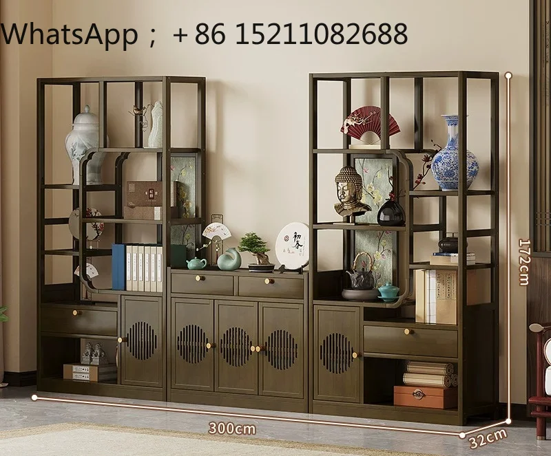 SCY living room partition Bogu rack modern simple teacup rack Duobao Pavilion ornament display antique rack