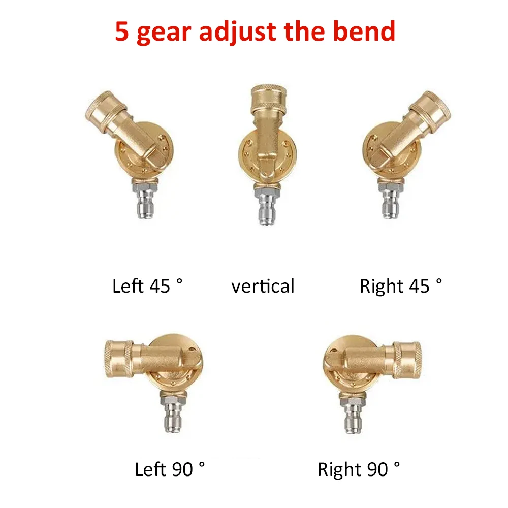 4000 PSI Pressure Washer Rotating Turbo Nozzle Kit 5-Gear Copper+7-Color Nozzle Quick Connect for Car Cleaning