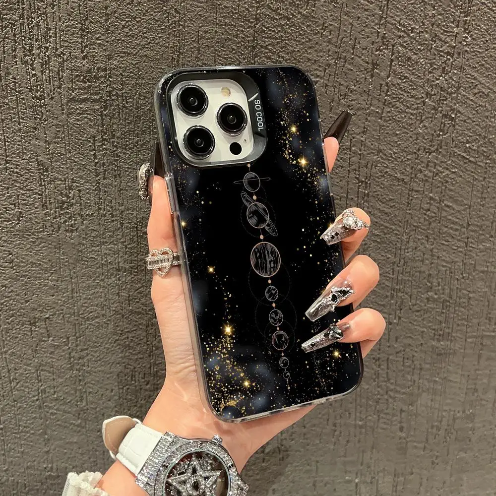 

Чехол «Эволюция луны» для iPhone 16, 15, 14, 13, 12, 11 Pro/Max/Plus, противоударный задний чехол с защитой от отпечатков пальцев