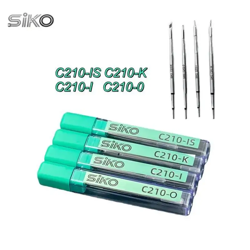 4pcs SIKO C210 Soldering Iron Tips Set I O K IS Heads for T210 Handle BGA Rework Station Mobile Phone Motherboard IC Chip Tool