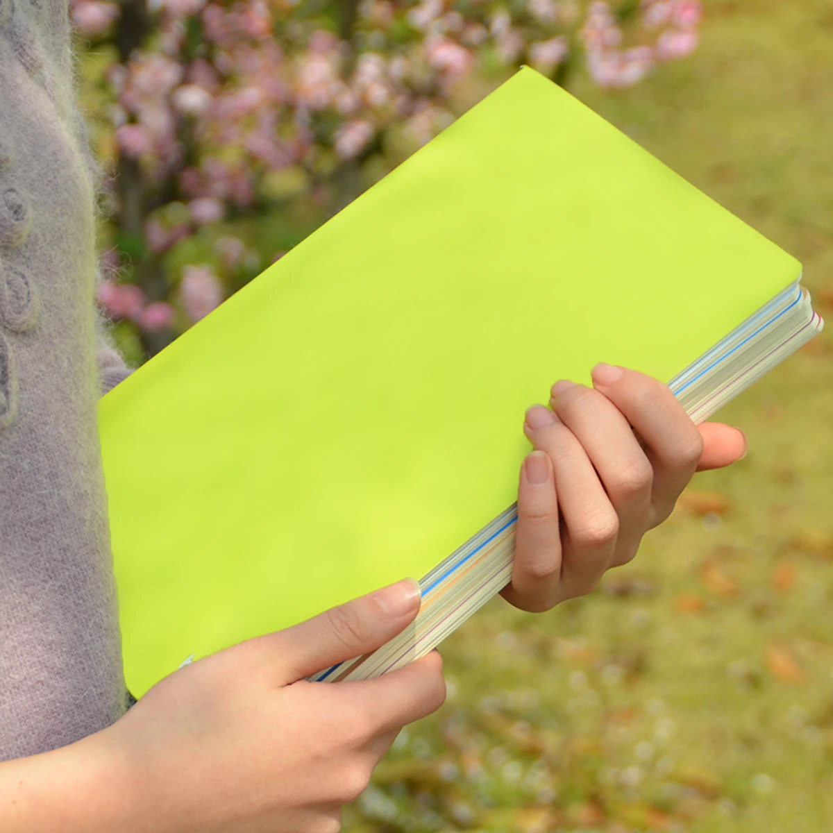 8 Colors A4/A5 Solid Color Notebook Minimalist Portable Notepad Rainbow Sewing Notebook Car Sewing Pocket Notebook