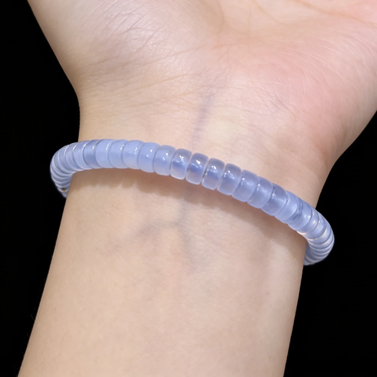 

Модный весенний браслет из натурального синего кружевного агата с прямой огранкой, украшенный бусинами, прекрасный подарок для лучшей подруги, инструмент для медитации