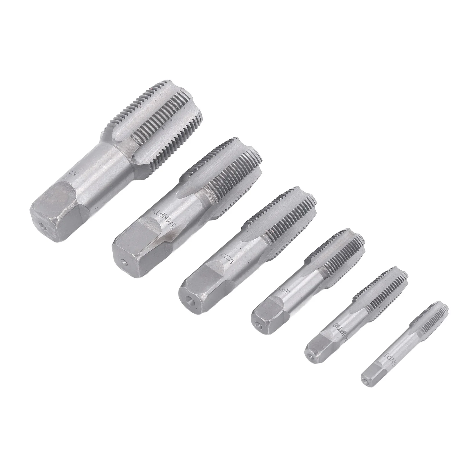 Pipe Tap NPT 1in 3/4in 1/2in 3/8in 1/4in 1/8in Carbon Steel Thread Tapping Tool Kit for PVC Pipe NPT Pipe Tap Pipe Tap