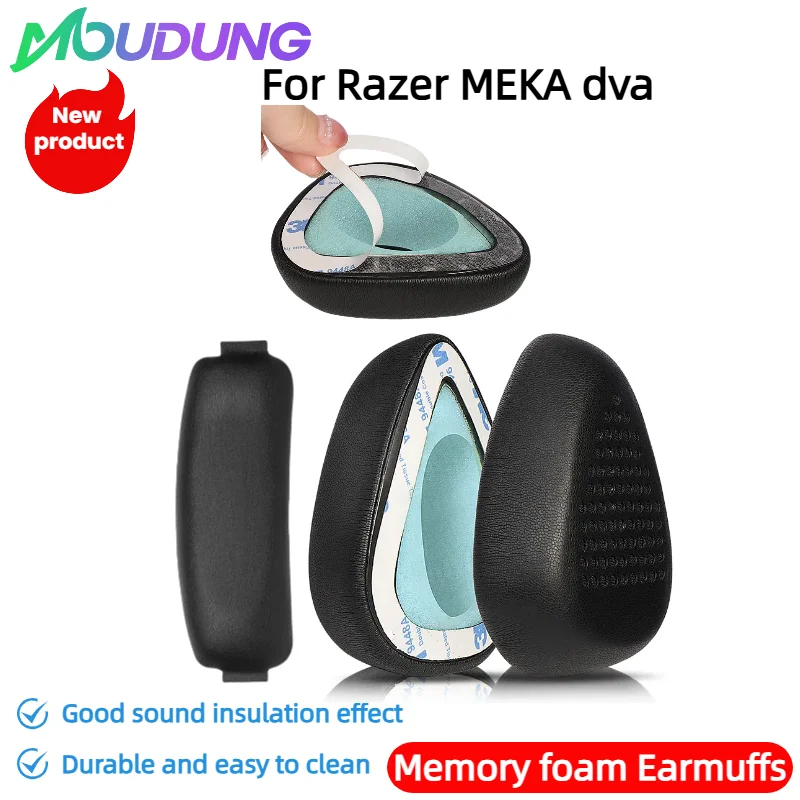 

MOUDUNG Replacement Ear Pads Cushions For Razer MEKA dva Headphone Soft Memory Foam Pads/Earpads