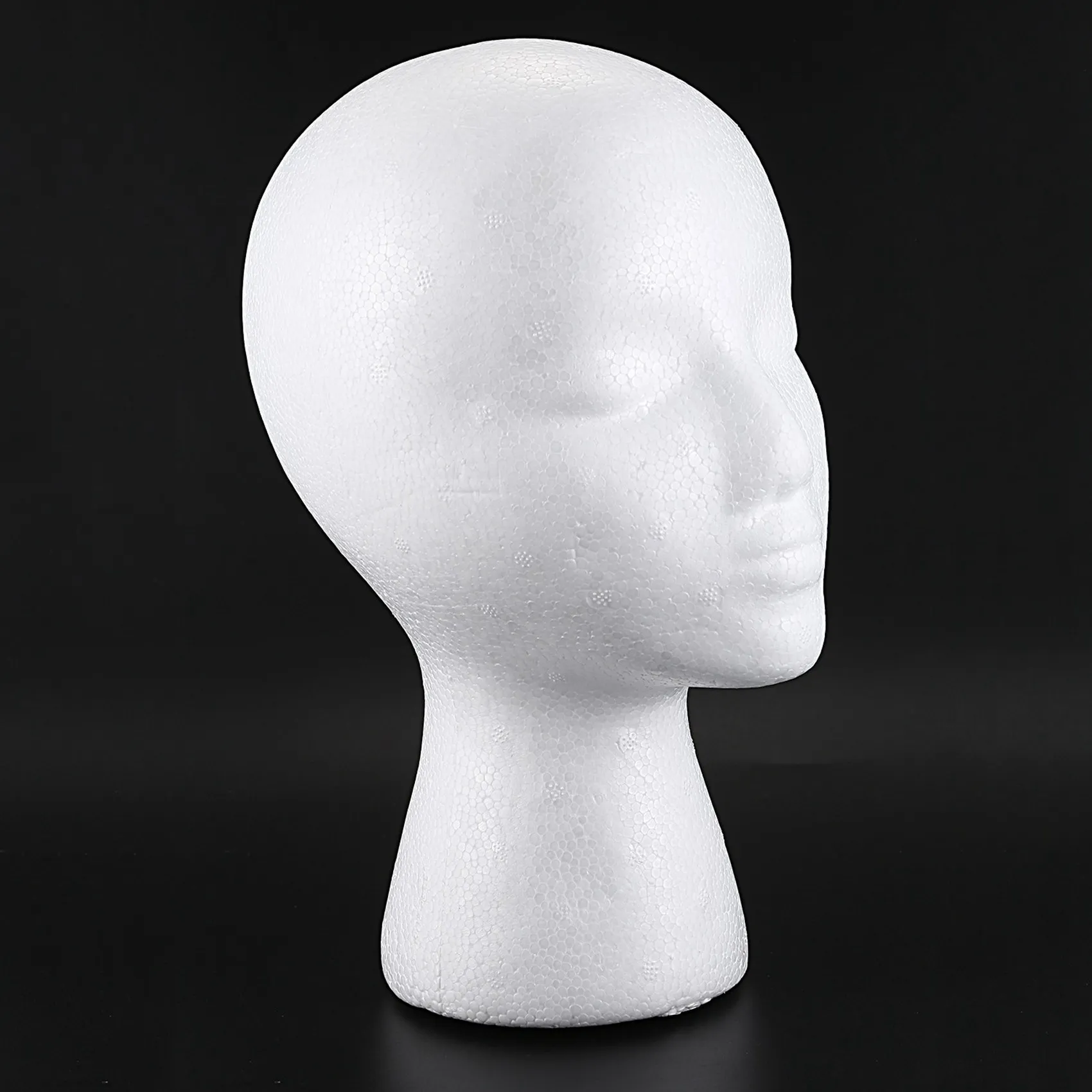 A52Q-2X الستايروفوم رغوة عارضة أزياء شعر مستعار رئيس عرض قبعة قبعة شعر مستعار حامل رئيس رغوة بيضاء
