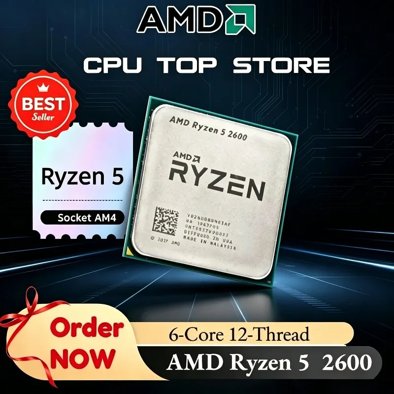 AMD Ryzen 5 2600 Original Desktop CPU 6C/12T 3.4-3.9GHz Unlo