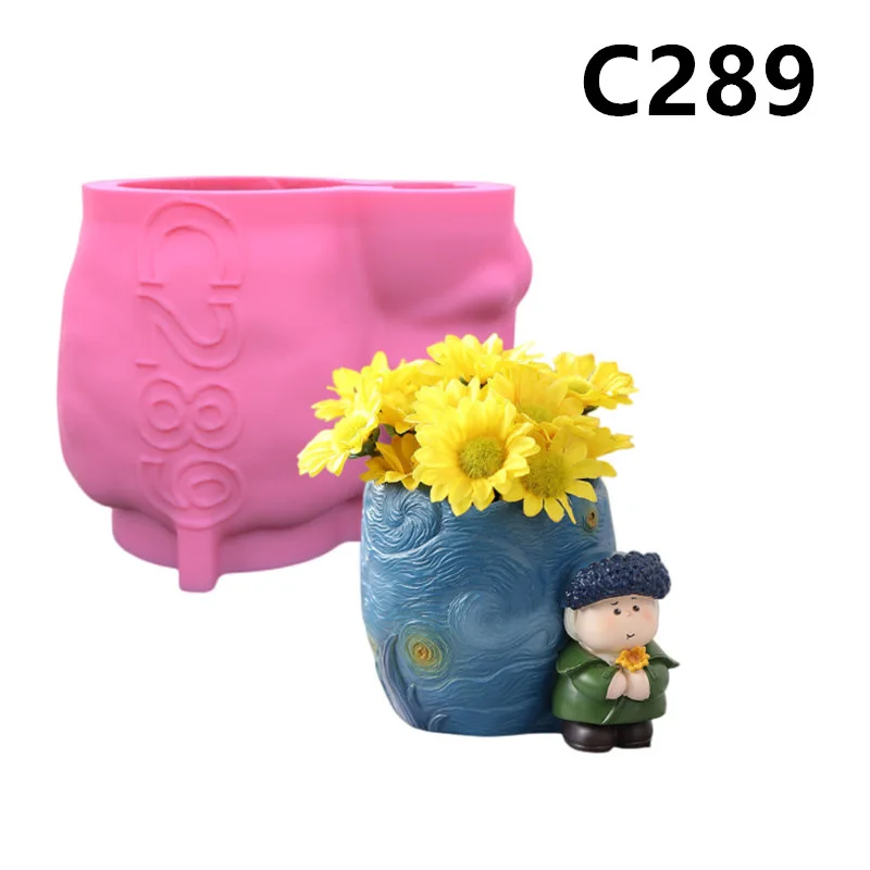 

Backbasket Doll Vase Silicone Mold Scented Stone Ornaments Homemade Ashtray Flower Pot Pen Holder Handicraft Gift Homemade